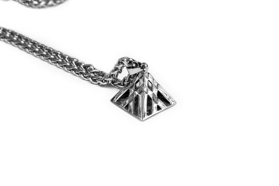 Silver Pyramid Pendant Chain - Antoni Manuel