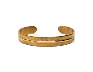 Gold Roman Cuff Bracelet - Large - Antoni Manuel