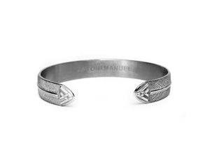 Silver Roman Cuff Bracelet - Large - Antoni Manuel