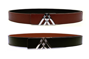 Brown Grain & Black Smooth Reversible Leather Pavilion Belt - Antoni Manuel