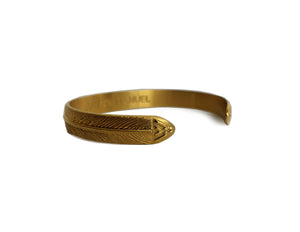 Gold Roman Cuff Bangle - Small
