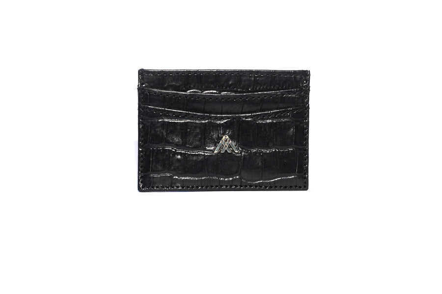 Black Croc Wallet Card Holder - Antoni Manuel
