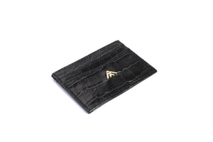 Black Croc Wallet Card Holder - Antoni Manuel