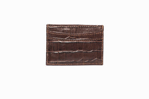 Brown Croc Wallet Card Holder - Antoni Manuel